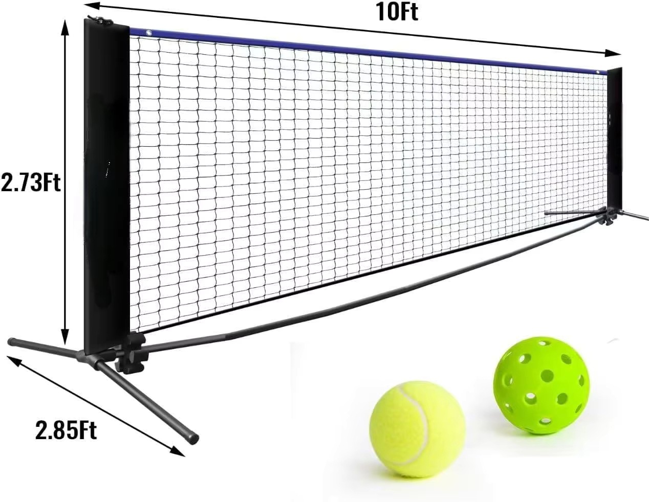 Children's Easy-To-Install Tennis Net Set, Backyard Volleyball Net, Mini Portable Pickleball Net