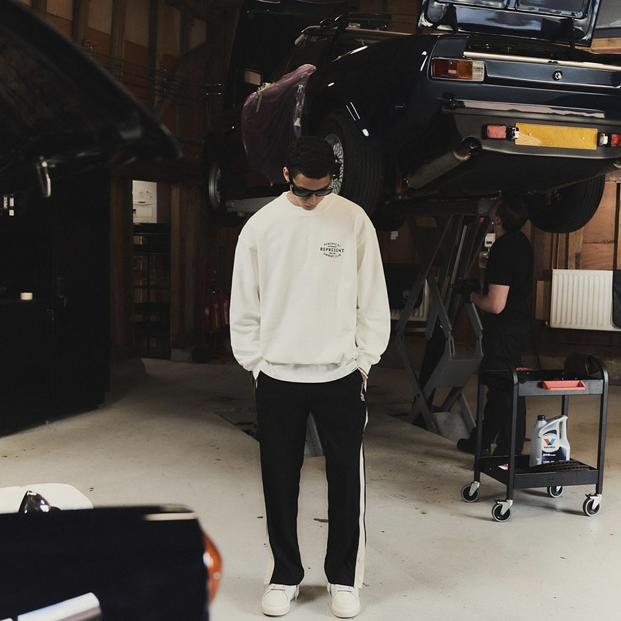 Represent logotipo del club sello impresión transfronteriza nuevo estilo americano de calle alta hombre suelta sudadera con capuz