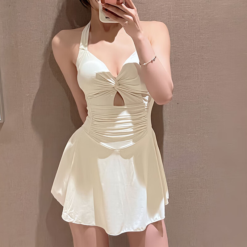 泳衣女遮肚顯瘦保守連體裙式小胸聚攏學生韓國度假性感游泳裝