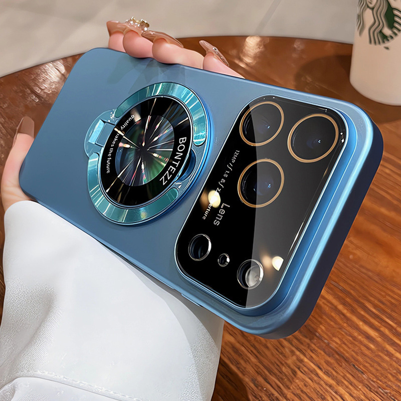适用iPhone17PROMAX手机壳肤感磨砂苹果17Air大视窗磁吸支架防摔|undefined