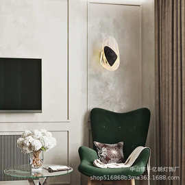 轻奢后现代水晶床头壁灯设计师创意艺术卧室客厅沙发背景个性灯饰