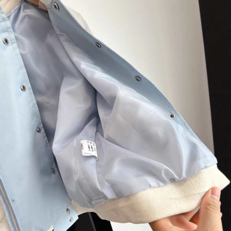 bh6278秋季男女中大童新款美式字母刺绣B家学院风棒球服夹克外套|undefined