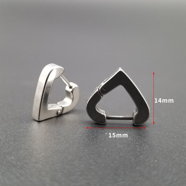 geometric fashionable universal earrings stainless steel for men and…