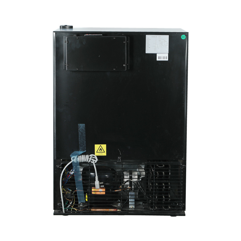 Puerta de cristal transparente Tienda de helados de congelación rápida gabinete Durian vitrina congelador 98L completo congelado mini refrigerador
