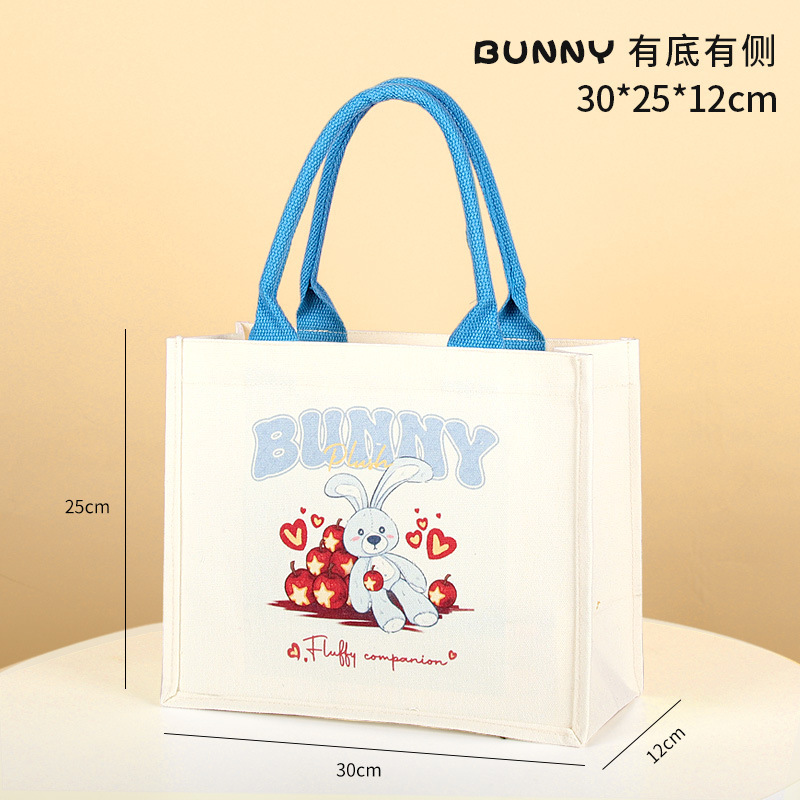 Bolsa de lona personalizada con logotipo, bolsa de lona laminada, bolsa de lona gruesa, bolsa tridimensional hecha a mano.
