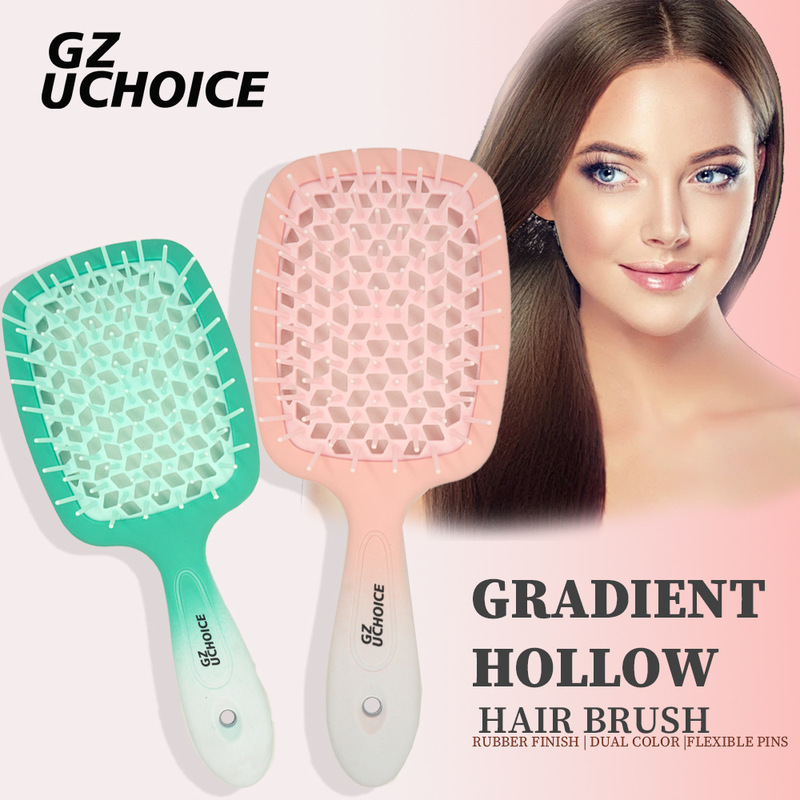 メッシュ櫛ハニカムひし形2色グラデーションフロストJANEK同タイプの乾湿両用卸売りマッサージhair brush|undefined