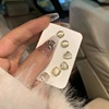 Silver needle, retro brand small earrings, silver 925 sample, Korean style, wholesale