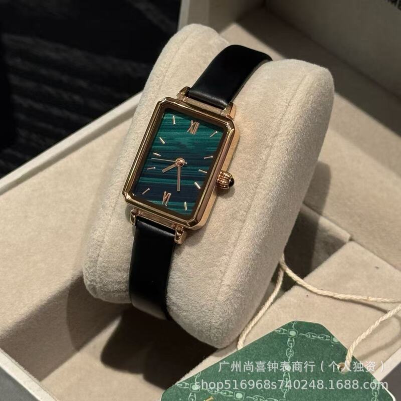 Rolla Watch Women's New Light Luxury Retro Brand Student Small Green Watch Niche Women's Watch Simple and Fashionable