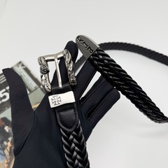 ERD忧郁な富二代ローズ花パンクロック手作り编みベルト-狭いモデル