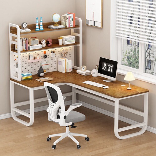 zsr corner desk bookshelf combination simple cream wind tunnel board desktop home computer desk students learn to write