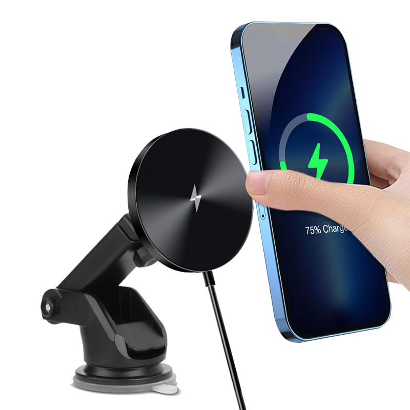 Nuevo cargador inalámbrico de coche magnético MagSafe para Apple móvil C12 coche magnético cargador inalámbrico