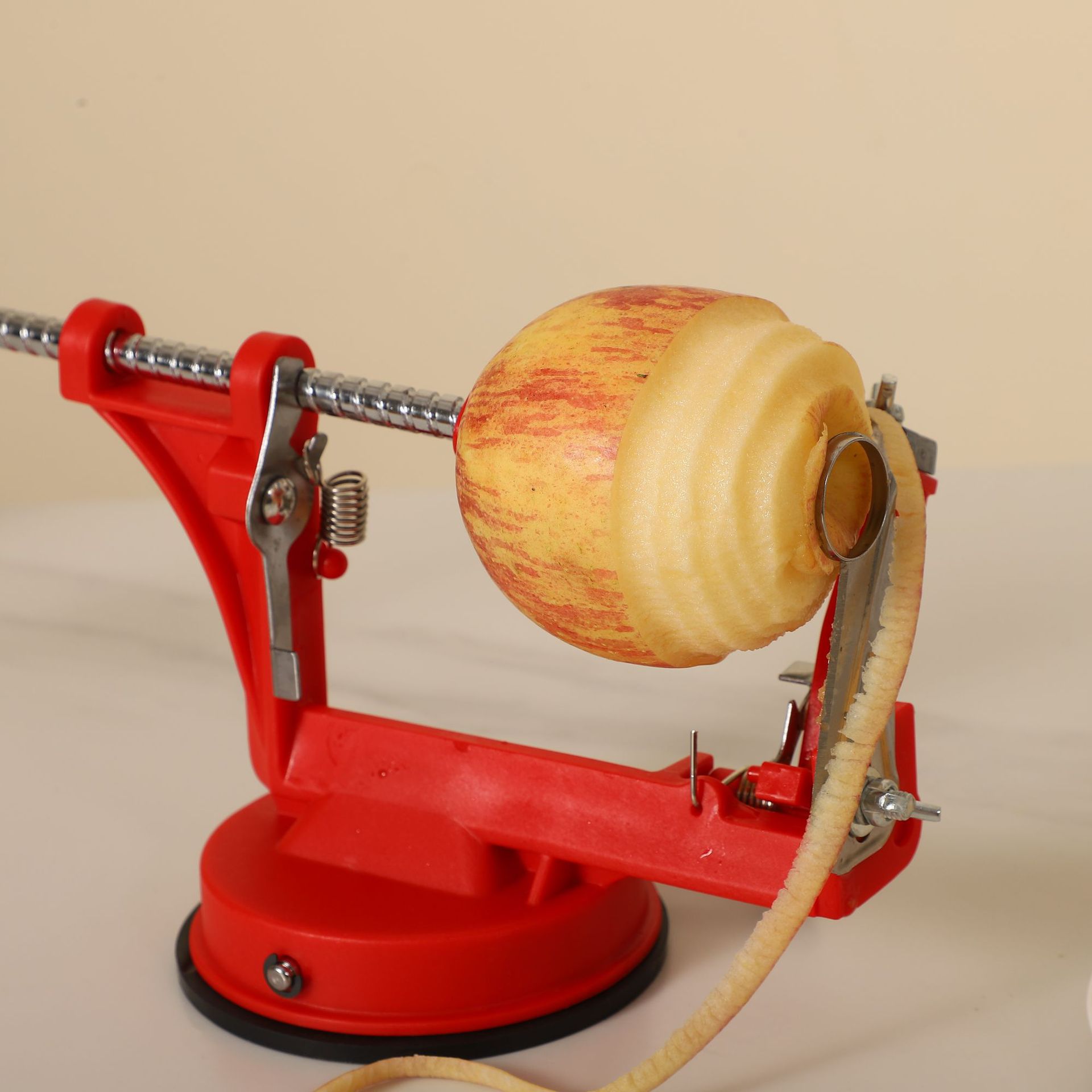 3-in-1 Automatic Fruit Peeler, Corer and Slicer - Multifunctional Fruit Peeler Machine, Manual Hand-Crank Apple Peeler for Home Use