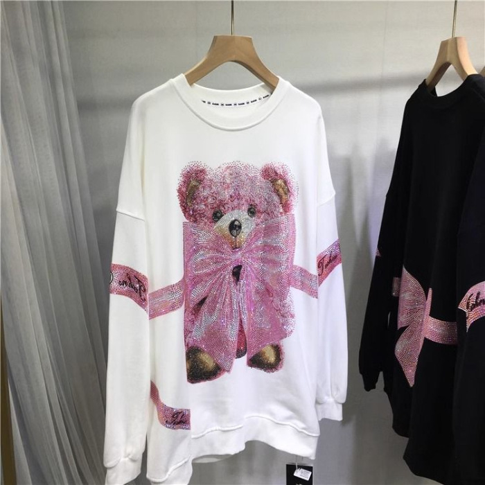 超大サイズ2-300斤太ったm重工のホットドリルの女性かわいいベアー秋冬のゆるい中に痩せた上着が見える|undefined