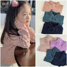 ins2024秋冬mp系列同款北欧风女童领结针织开衫爆米花毛衣裙裤