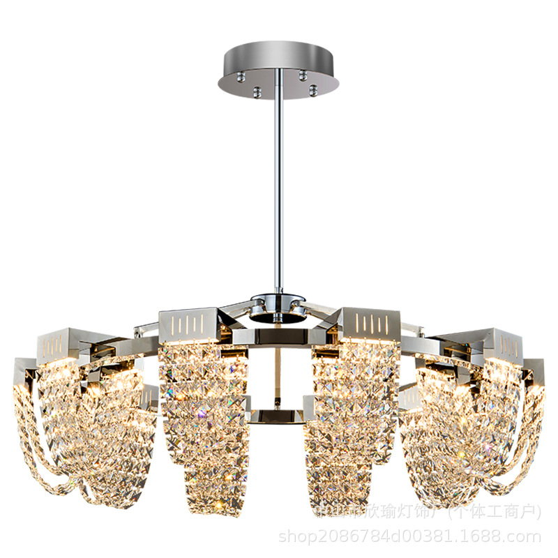 Edificios modernos europeos sala de estar cristal gran lámpara de escalera lámpara de la villa de ingeniería del hotel sala de bodas iluminación lámpara