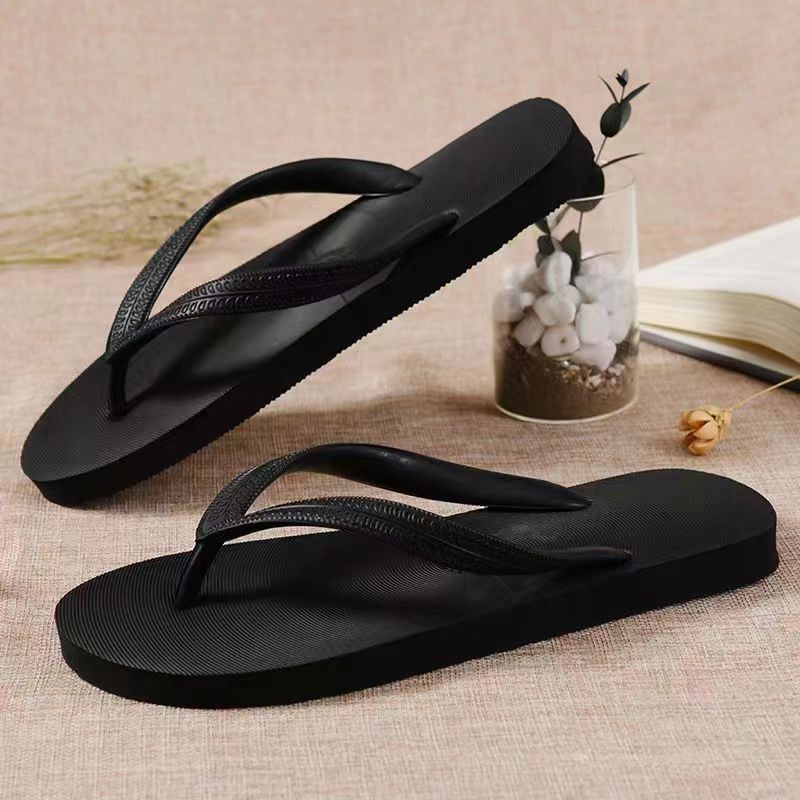 Chanclas exteriores para hombres, zapatillas de goma casuales antideslizantes de suela gruesa, zapatillas de playa de todo fósforo para salir en verano