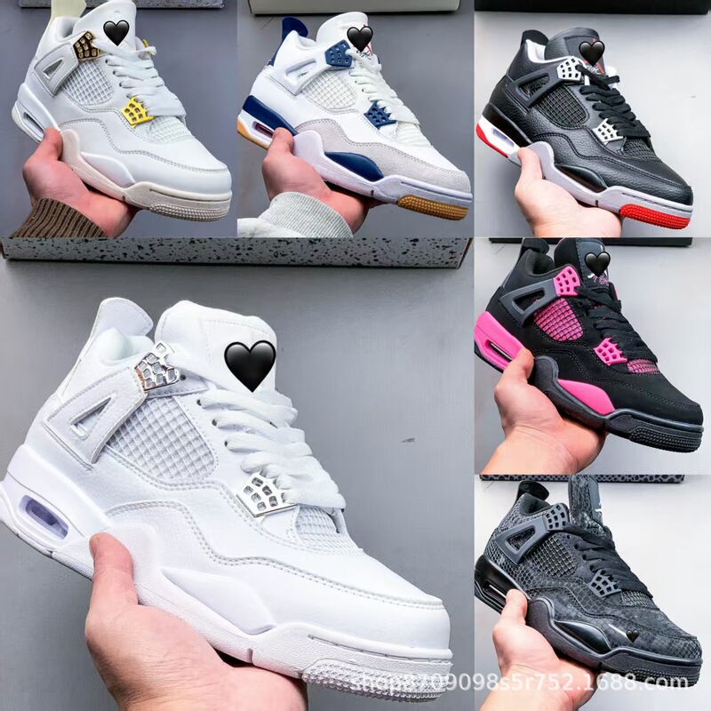 莆田純正 AJ4 ミッドトップレトロカジュアルスポーツ文化バスケットボールシューズメッシュ通気性エアクッションクッション性スポーツシューズ|undefined