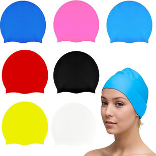 Silicone Swimming Cap for Adults and Children, Waterproof Swimming Cap, Ear Protection, Silicone Swimming Cap, Ready-Made Silicone Swimming Cap, Universal for Children and Adults