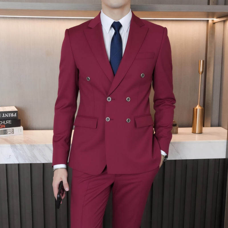 Abito uomo slim fit elegante business due pezzi matrimonio_voghion.com