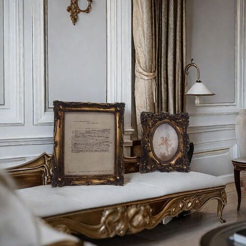 Wholesale European retro art picture frames, living room sofa background wall paintings, French light luxury restaurant bedroom murals