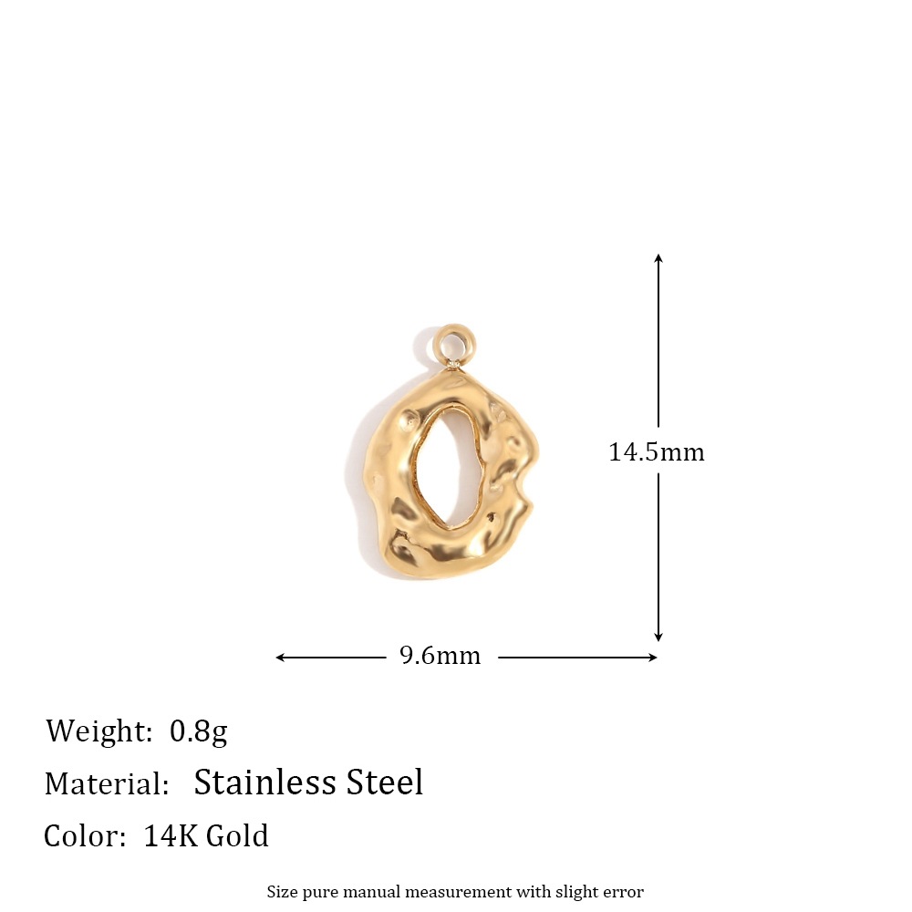 Irregular small hollow pendant-gold