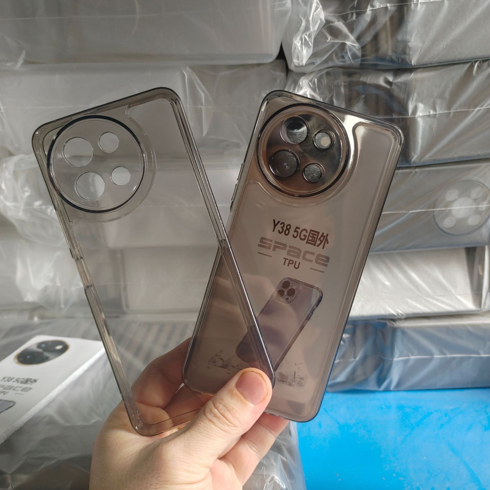 太空壳TPU手机壳适用VIVO步步高Y04 4G国外/Y17/35透明素材保护套