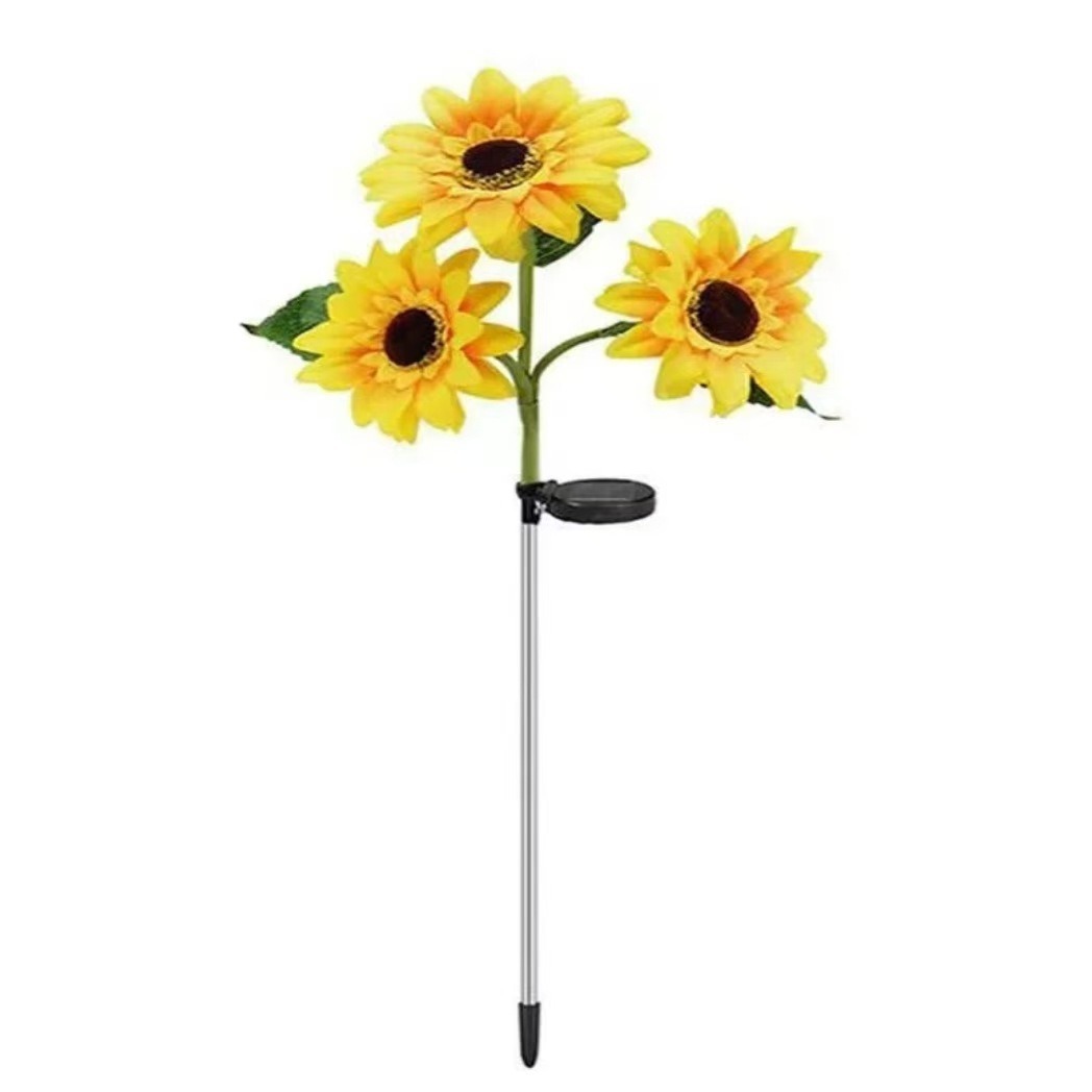 Ambiente festivo césped jardín al aire libre patio decoración lámpara solar girasol lámpara de flores de margarita lámpara de tierra