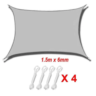 Swimming Pool, Heat Insulation Sunshade — Avtomobil yan çətirləri - 4-corner-sunshade-sailgrey-rectangle-23m-send-connecting-rope-ready-stock