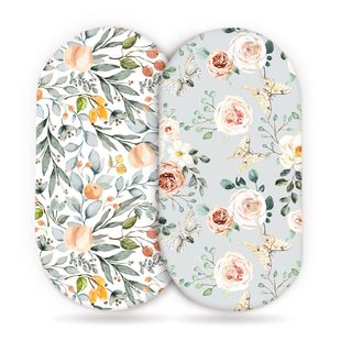 Cross-border baby artificial silk printed bed cover baby cradle bed cover smooth skin-friendly newborn cradle mattress cover