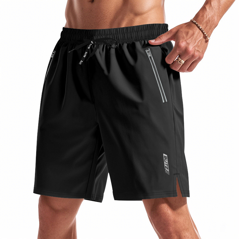 American cross-border hombre elástico relajado corredor nocturno luzoso funcional de arena de secado rápido deportivo de playa grande pantalones cortos casuales para hombre