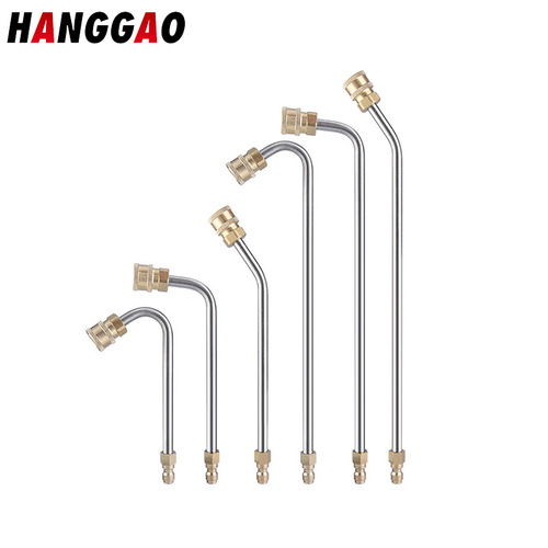 Manufacturer wholesale high pressure car wash water gun elbow 1/4 quick connect right angle 90 degree extension rod cleaning machine spray gun bent rod