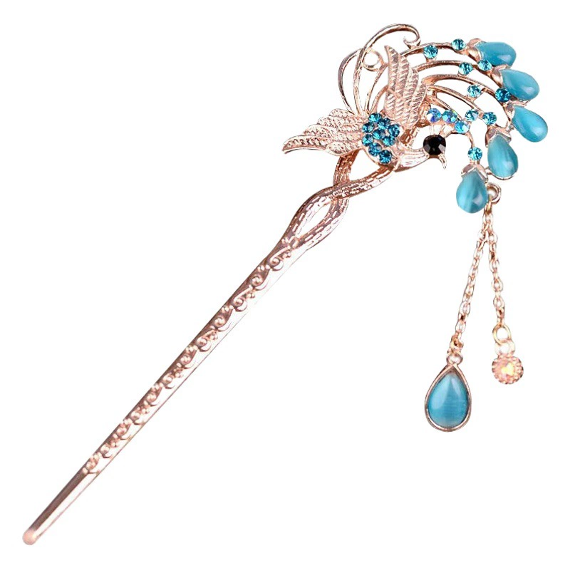 Новый цветок кисточкой шаг встряхнуть шпильку ретро элегантный темперамент шпилька античный ханьфу Чонсам аксессуары для волос женские оптом