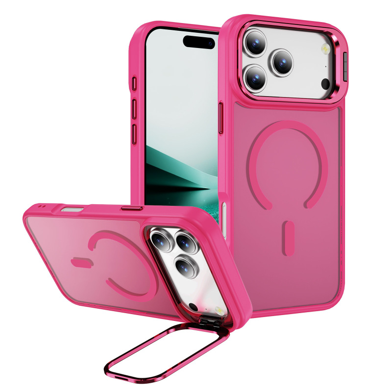 Appleのスマホケースに適しています。軽くて高級感のある肌触り、磁気吸着式の隠しレンズホルダー付きiPhone17pro用スマホケース。|undefined