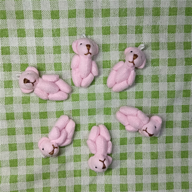 4cm 핑크 털복숭이 곰