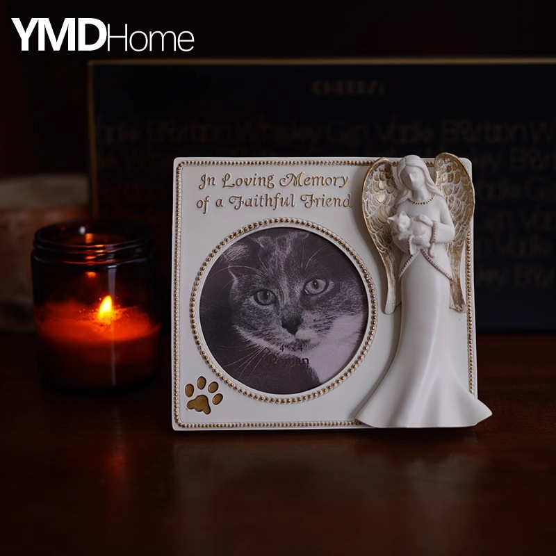 Export Angel Girl Blessing Cat Relief Retro 4inch 6inch Photo Frame Display Commemorative Cat Picture Frame Ornament Gift Export Angel Girl Blessing Cat Relief Retro 4inch 6inch Photo Frame Display Commemorative Cat Picture Frame Ornament Gift