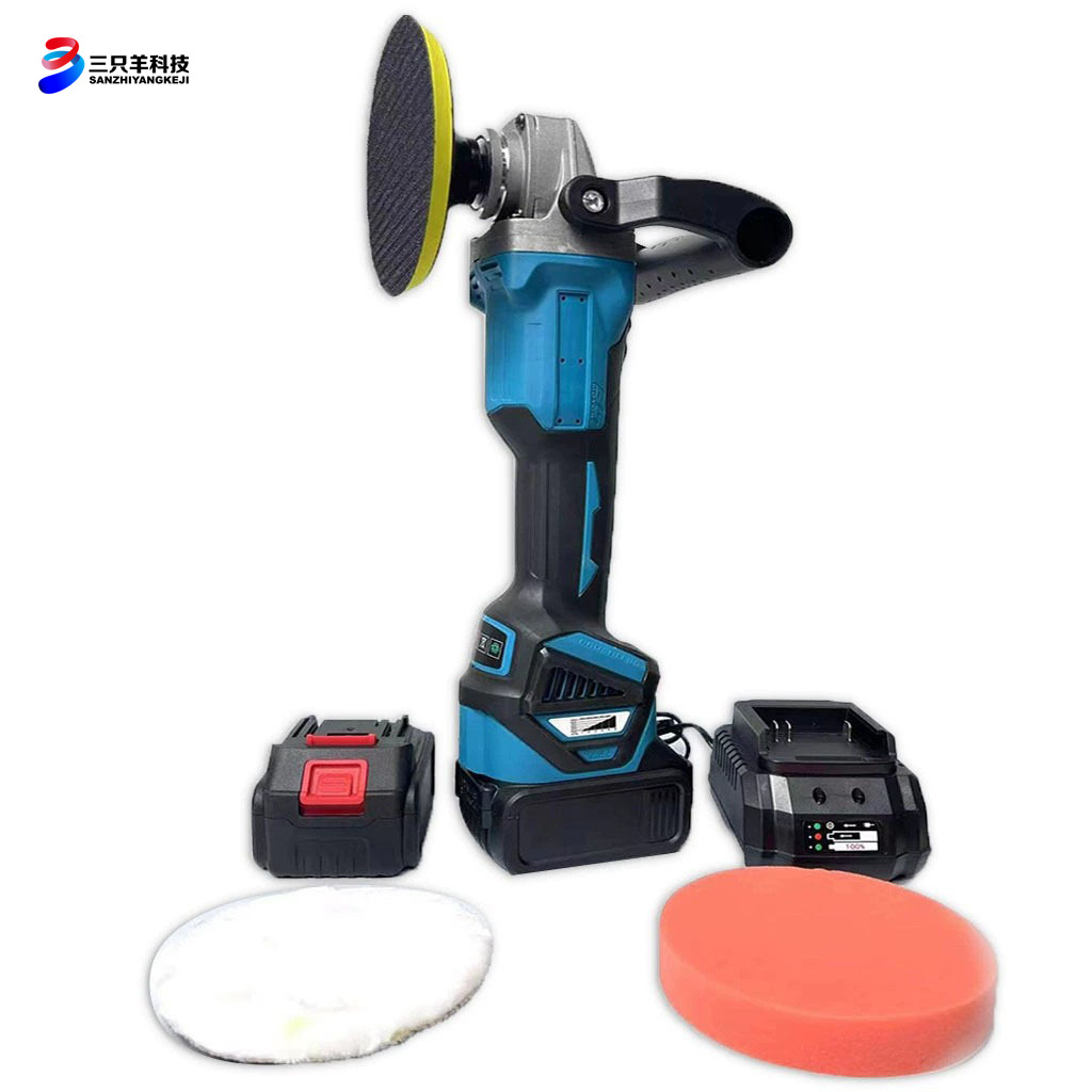 牧田款手持锂电抛光机无刷打磨机汽车美容工具多功能家用地板抛光