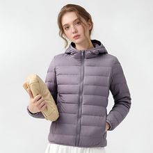 服装女士冬季羽绒服2025新款轻薄加厚保暖修身白鸭绒时尚连帽外套