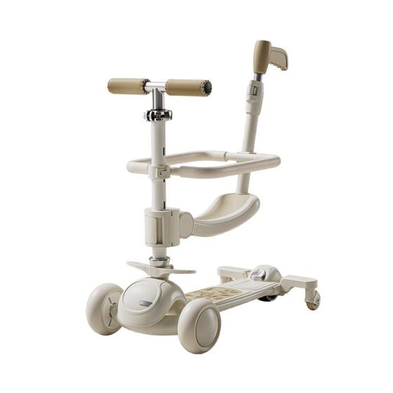 Children's skateboard one-button folding scooter multi-function scooter six-in-one 1-3-6 years old lightweight and easy to carry