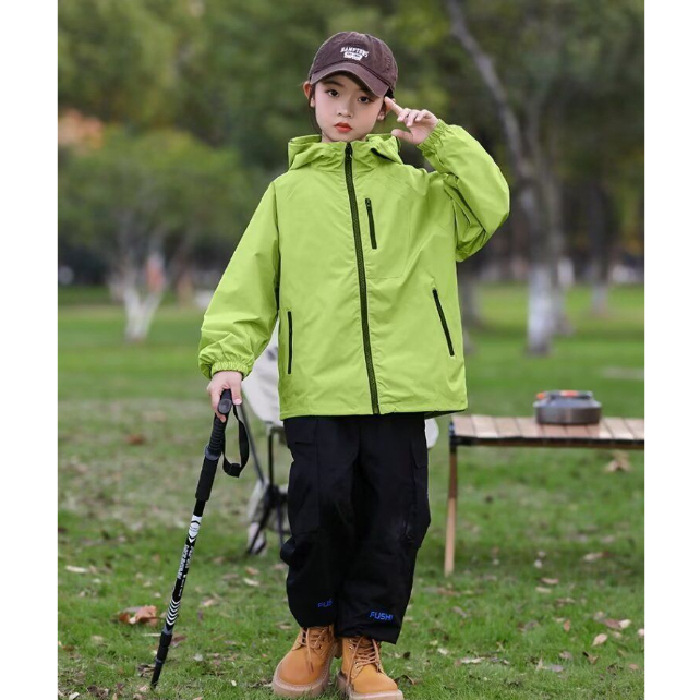 Children's Boys Thin Hooded Jacket Spring And Autumn Loose Versatile Solid Color Coat_voghion.com
