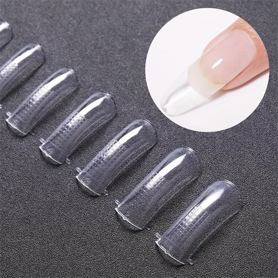 Transfronterizo popular de uñas de extensión de arte pegamento molde de uñas bandeja sin papel 100 piezas de cristal pegamento de extensión modelo de hoja de uñas en Stock/