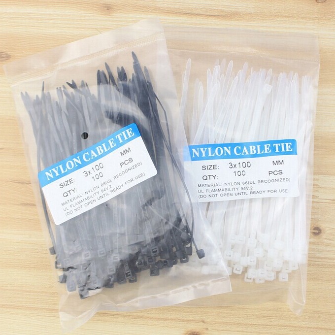 3070自锁式尼龙捆线带 黑色/白色/可选 100条/包　2.5X100MM