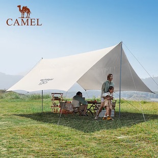 Camel Cloud Mist Silver Glue Large Canopy Tent Octagonal Butterfly Sunscreen Camping Equipment Camping Awning Group Buying Wholesale