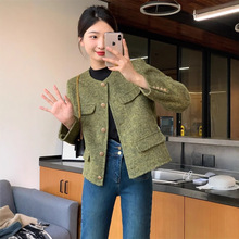 优雅短款小香双面羊绒大衣女时尚韩版羊毛呢毛毛外套秋冬新款