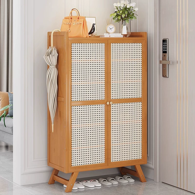 2025 новый популярный шкаф для обуви для дома, прихожей, общежития, обувная полка для входа, большая вместимость, хранение, бамбук