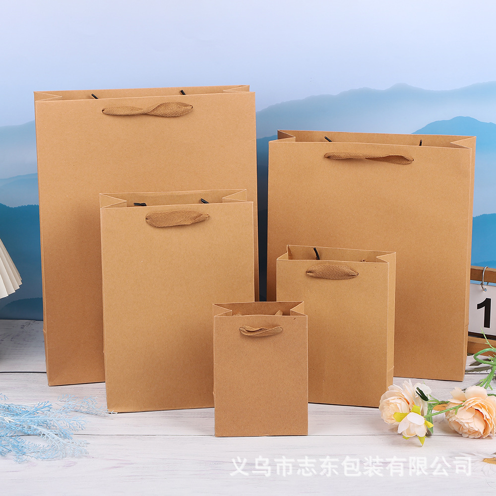加厚牛皮纸袋现货批发礼品手拎袋服装店衣服纸袋印logo手提袋厂家