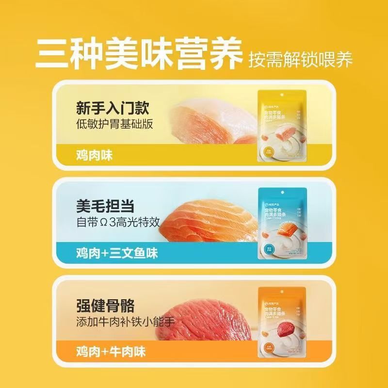 Netease/Yanxuan Meaty Cat Treats - Hydrating and Beautifying Cat Snacks, Non-Main Food, No Attractant, Cat Treats for Mixing with Food Netease/Yanxuan Meaty Cat Treats - Hydrating and Beautifying Cat Snacks, Non-Main Food, No Attractant, Cat Treats for Mixing with Food