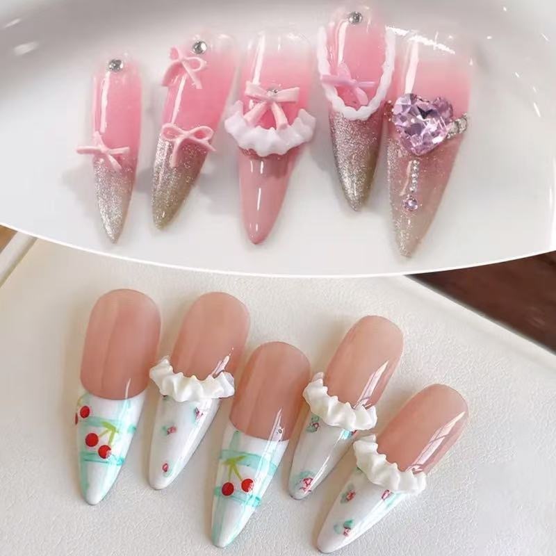 高透明三次元レースリボンフレンチ研削シリコーンネイルアートモールド DIY ネイルデコレーションツール|undefined