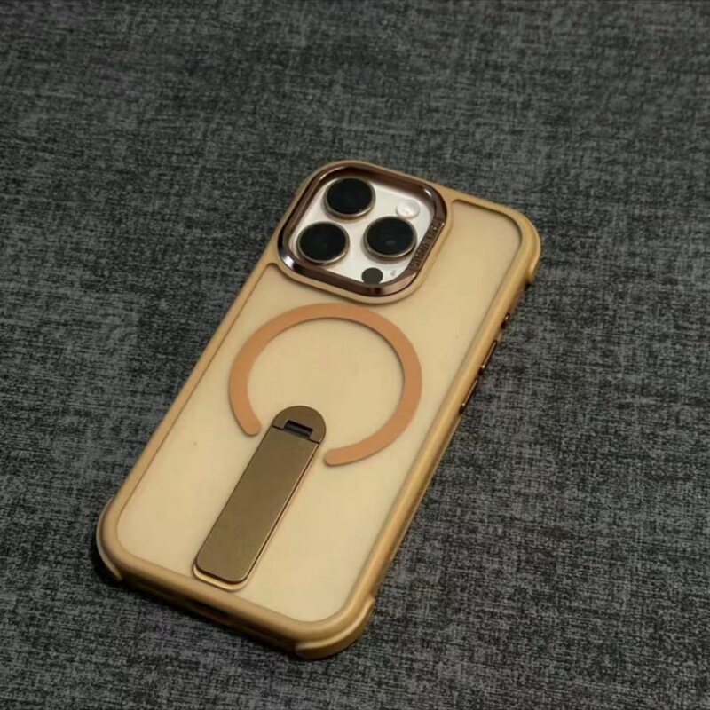 适用iPhone16promax站立式旋转磁吸支架手机壳苹果15肤感保护套14|undefined