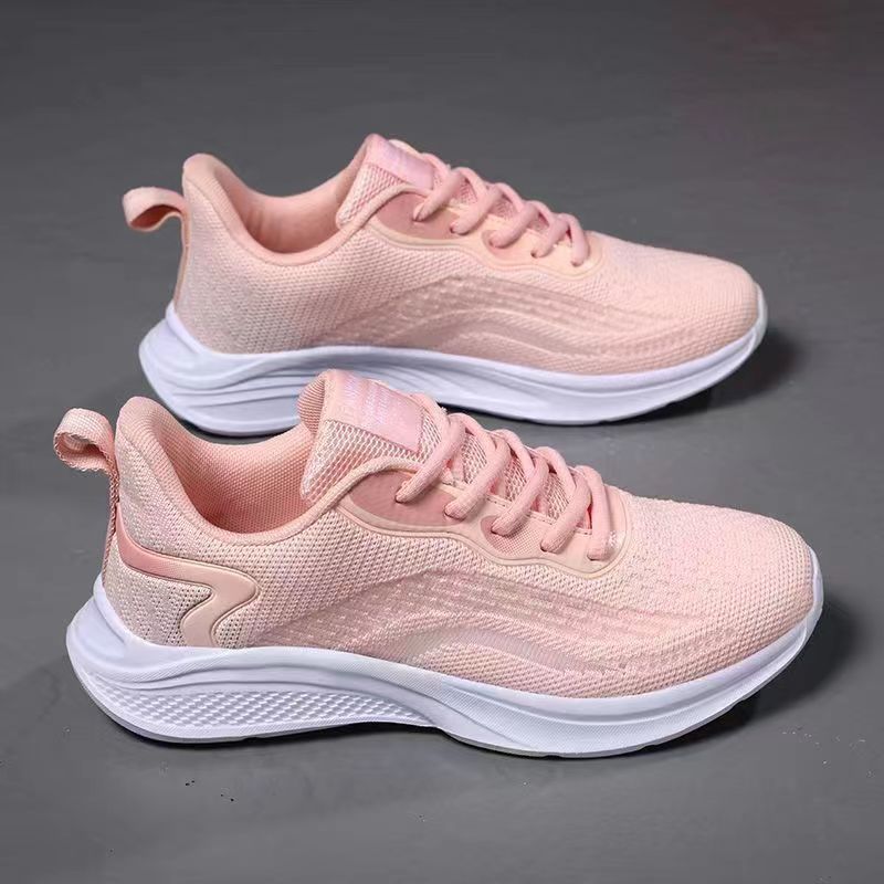 Women's Shoes Cross-Border Wholesale Spring Style Fly-Knit Lightweight Breathable Running Shoes Thick-Soled Comfortable Simple Casual Sports Shoes for Women Women's Shoes Cross-Border Wholesale Spring Style Fly-Knit Lightweight Breathable Running Shoes Thick-Soled Comfortable Simple Casual Sports Shoes for Women