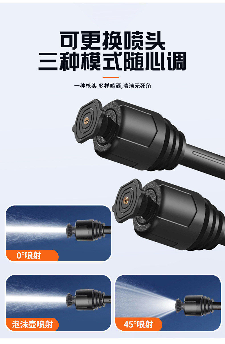 High-Pressure Car Wash Water Gun Lithium Battery Household Car Wash Machine Cross-Border Wireless Cleaning Machine Car Cleaning Tool Magic Water Gun